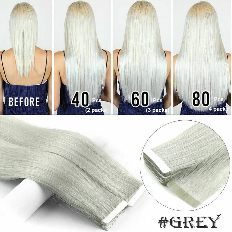 Invisible Tape In Hair Extensions 100% Real Human Hair Highlight Fashion Hair