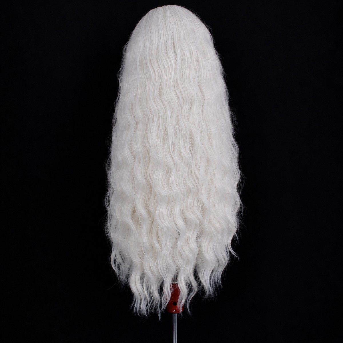 Heat Resistant Synthetic Hair Lace Front Wig Bleach blonde Long Wavy