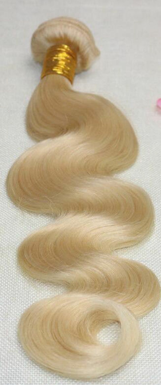 613 Blonde Body Wave 3 Bundles Soft Human Hair Weave Extensions 16INCH 50G per
