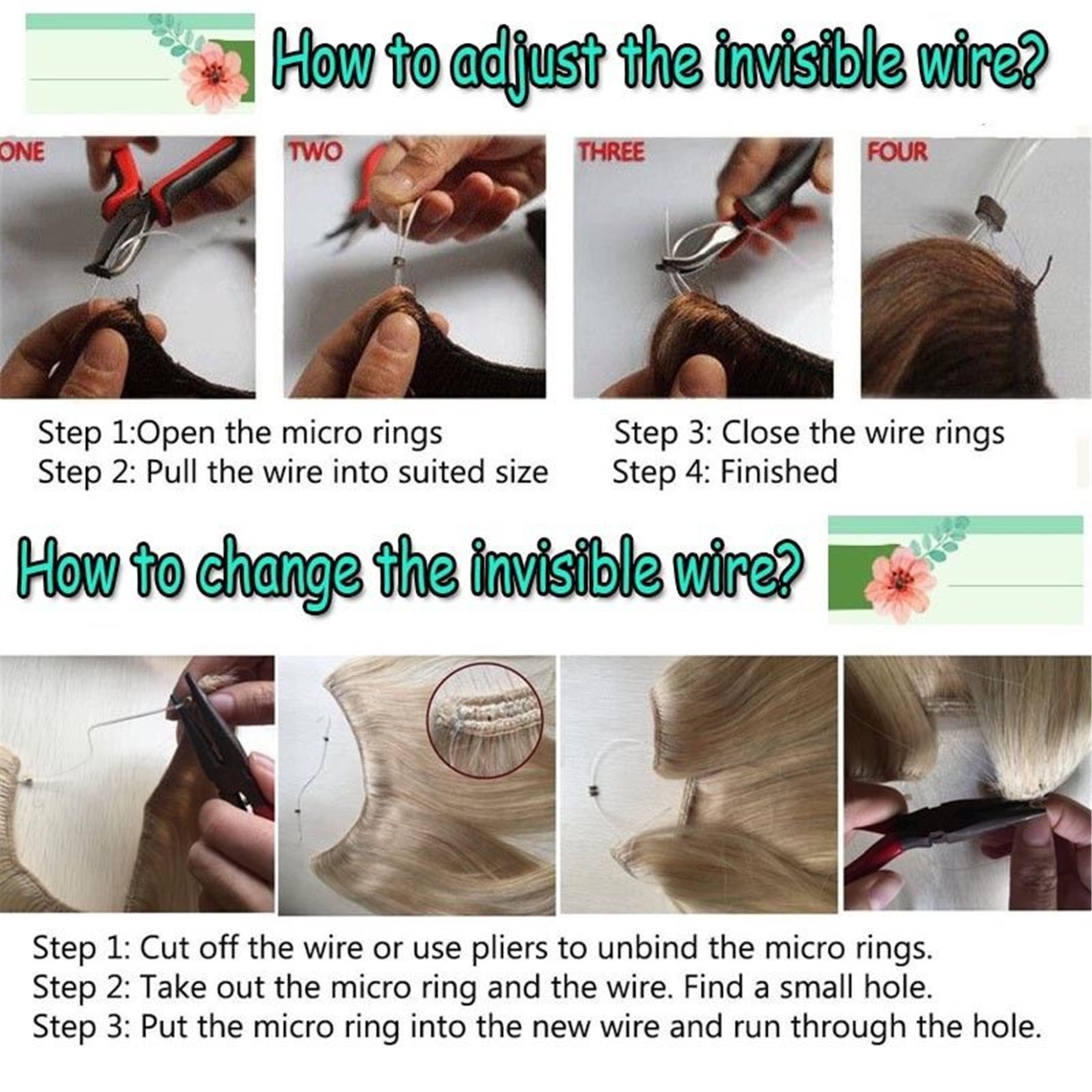 140g One Hairpiece CLEARANCE Invisible Wire Flip In Real Human Hair Extension #4