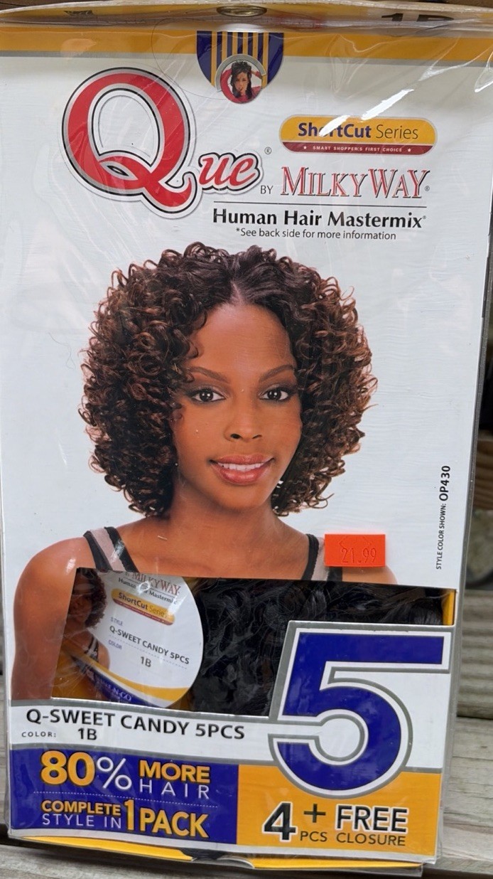 Milky Way 100% Human Hair Weave Lot Que Fourbulous Shortcut Series 5PCS Bulk