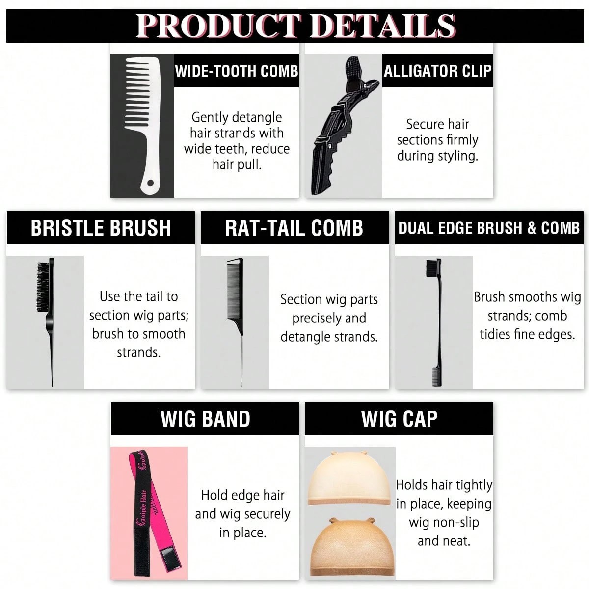 Lace Wig Adhesive Kit with Melting Spray Remover Tools