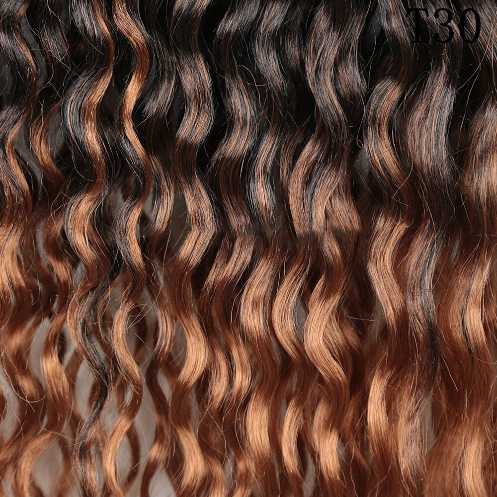 18″ Loose Wave Goddess Locs Crochet Braids Curly Faux Locs Braiding Extensions