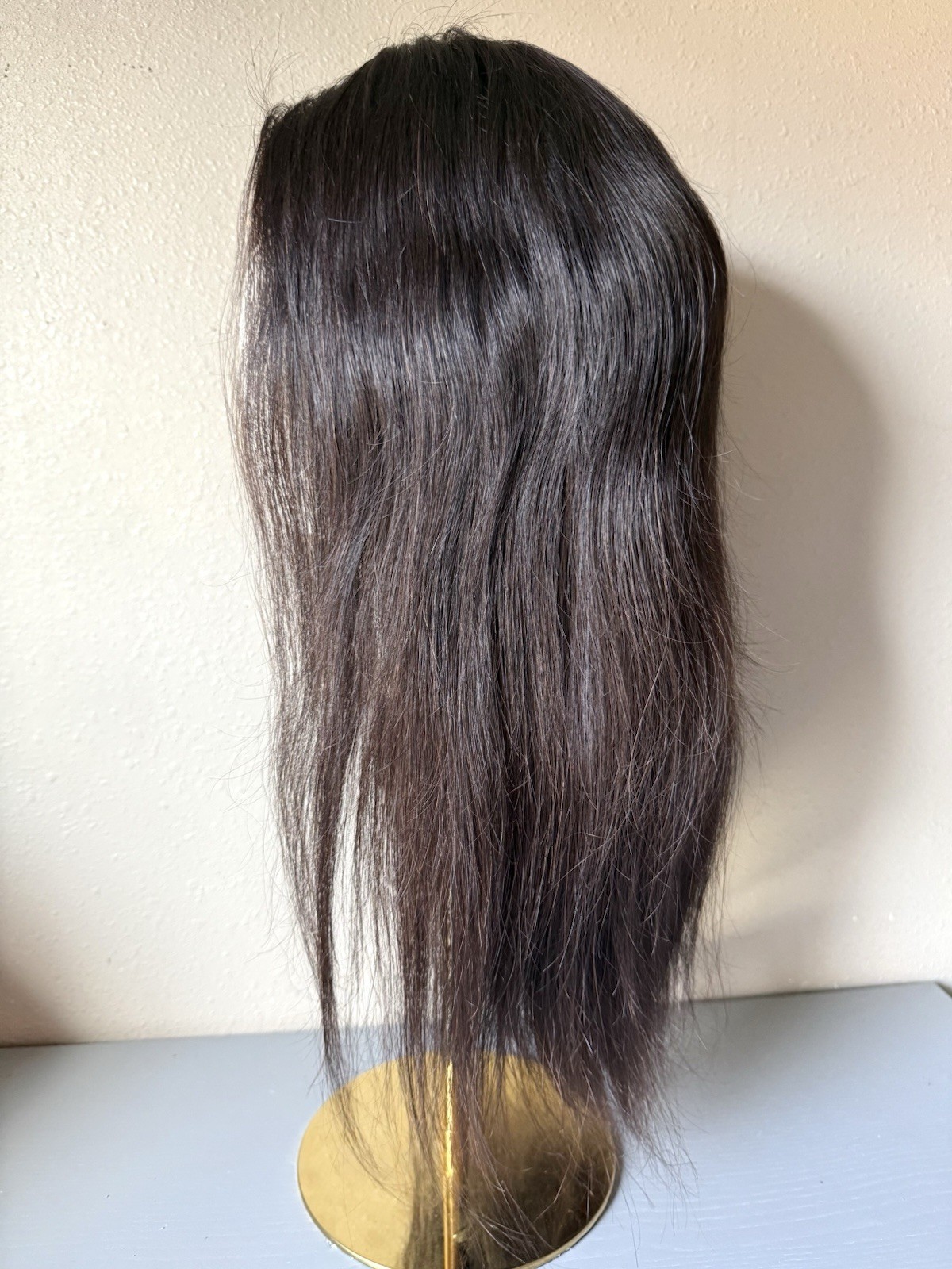 100% Virgin Human Hair 4×4 closure straight Wig 18 inch