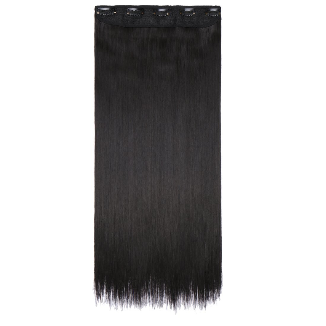 Gorgeous 30” Clip-in Hair Extensions in Natural Black – 5 Secure Clips