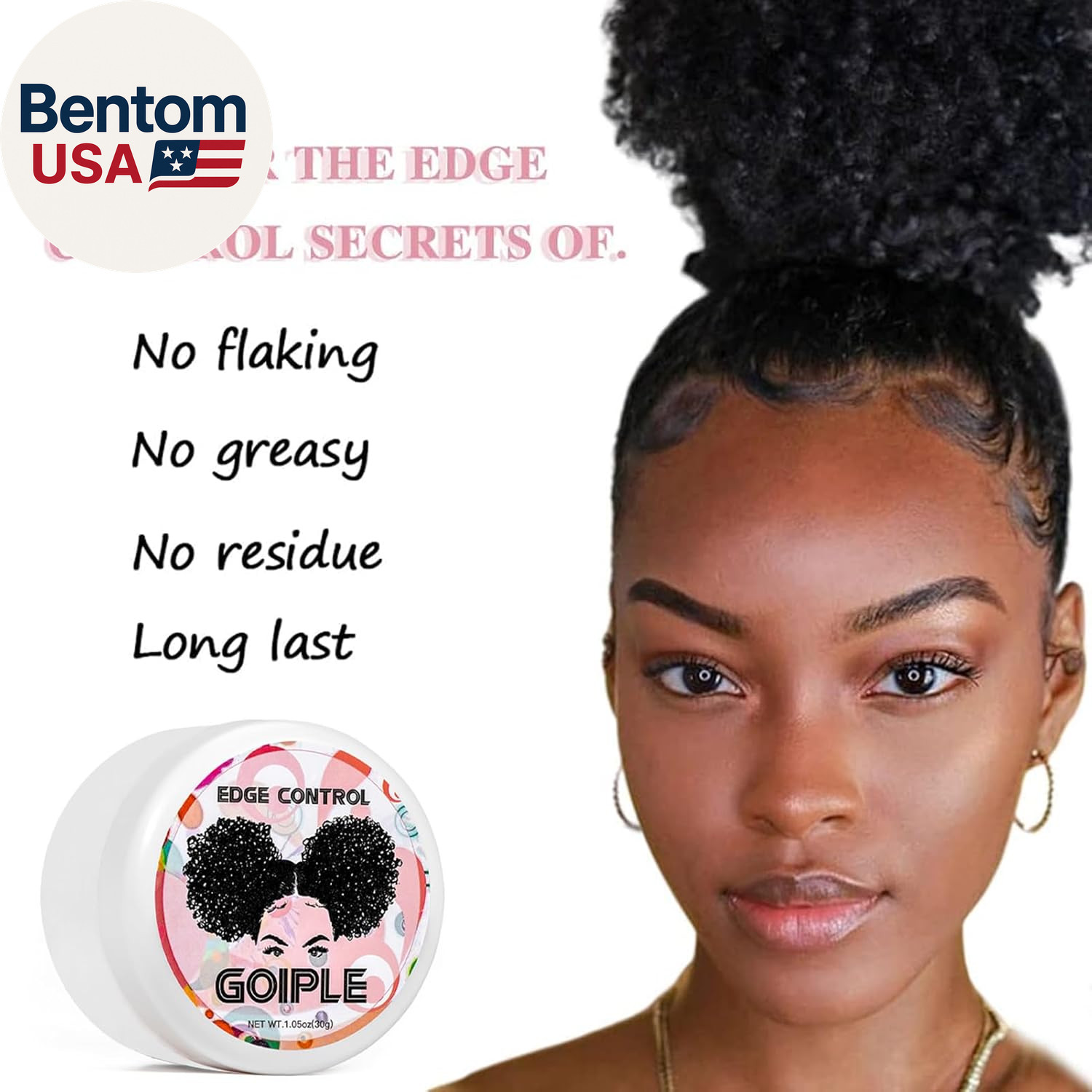 Wig Glue 1.28OZ, Waterproof Lace Front Adhsive for Wigs with Tools and Hair Wax