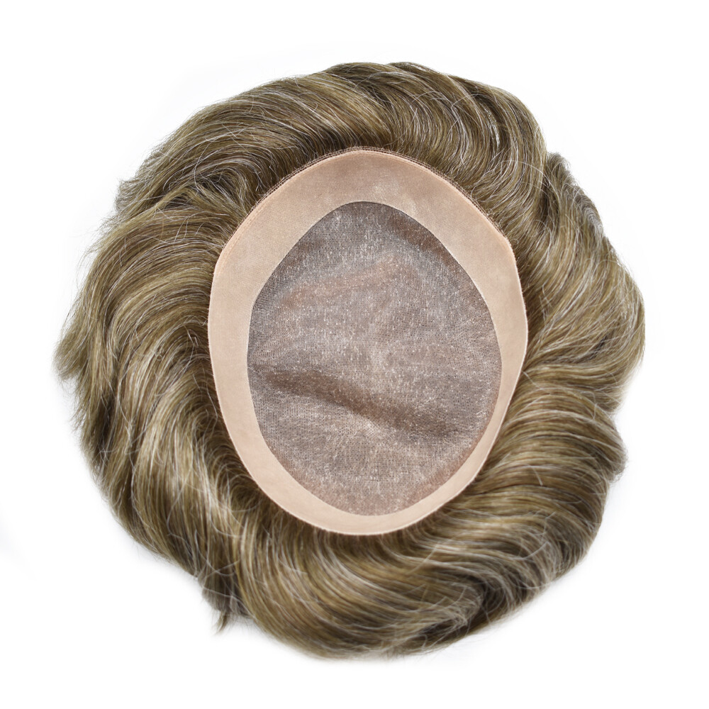 Mens Hair Replacement Fine mono Toupee All Colors Hairpiece PU System Men Wig US