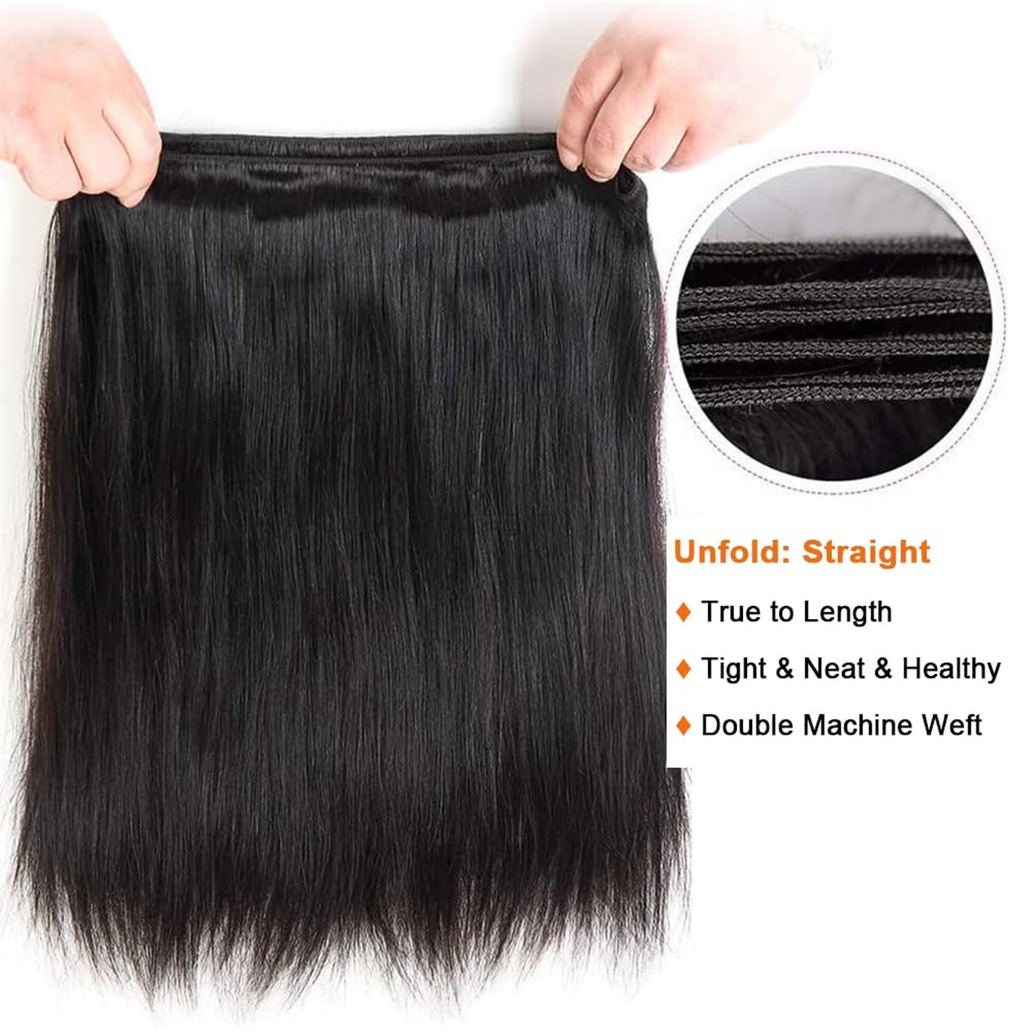 Straight Hair Bundles Brazilian Straight Hair 3 Bundles 20 22 24 In… Fast Ship