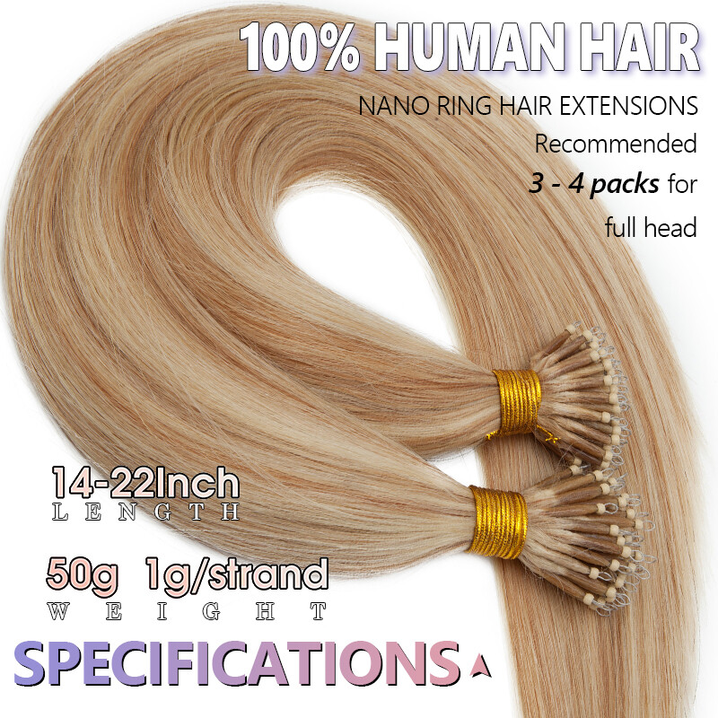 CLEARANCE Nano Ring Beads Micro Loop Link Tip Real Human Remy Hair Extensions