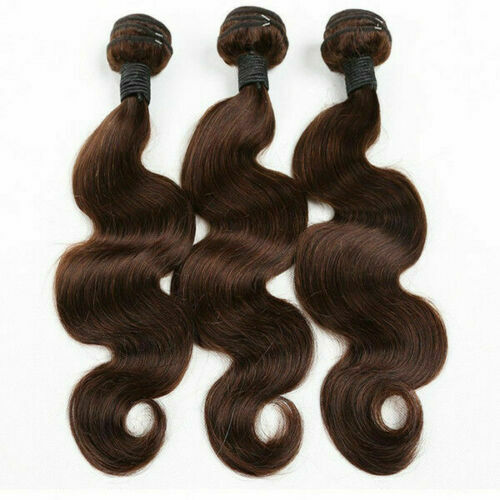 3/4/5BUNDLES PERUVIAN VIRGIN HUMAN HAIR 2## DARK BROWN BODY WAVE 12AA FAST SHIP