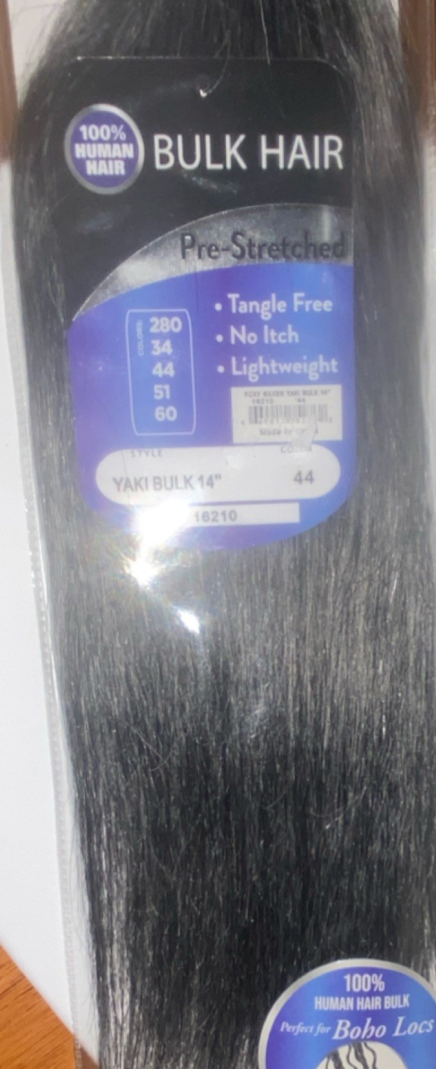 Foxy Silver Yaki Bulk Human Hair Extension 14″ (2) Color 44 Tangle Free