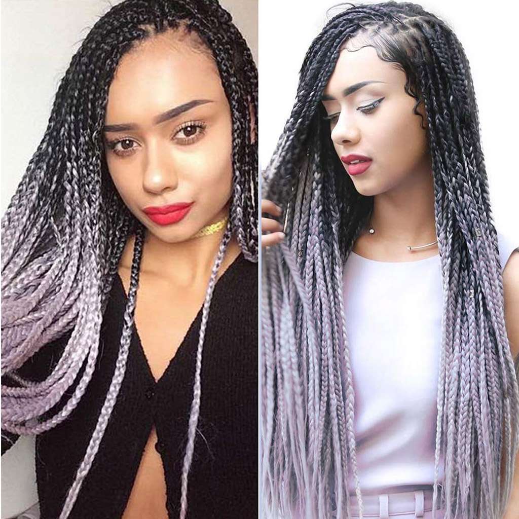 24″ Afro Jumbo Hair Extensions kanekalon Braiding Hair Box Twist Braid For Human