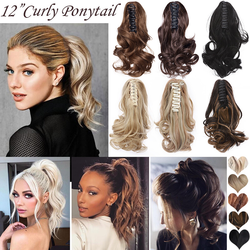 Jaw Claw Ponytail Thick Clip In Hair Extension Pony Tail Hairpiece Real As Human