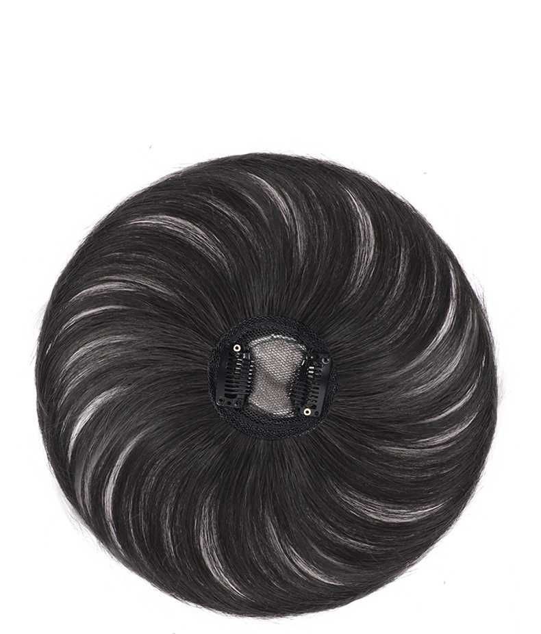 Silk Base Straight Clip In Human Hair Toppers For Loss Thin Hair Top Replacement