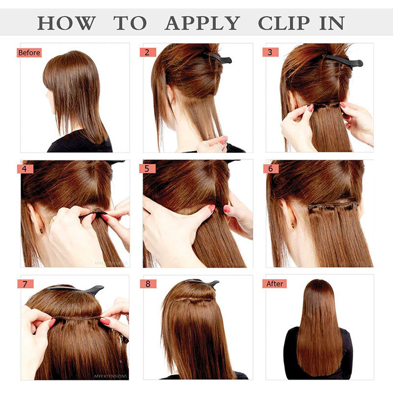CLEARANCE Highlight Human Hair Seamless Clip in Remy Hair Extensions Full Head a