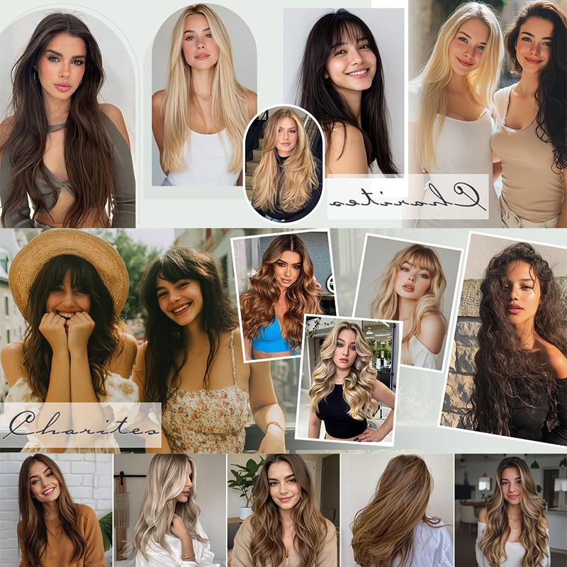 THICK Hidden Weft Wire Clip 100% Remy Human Hair Extensions Hairpiece Nano Ring