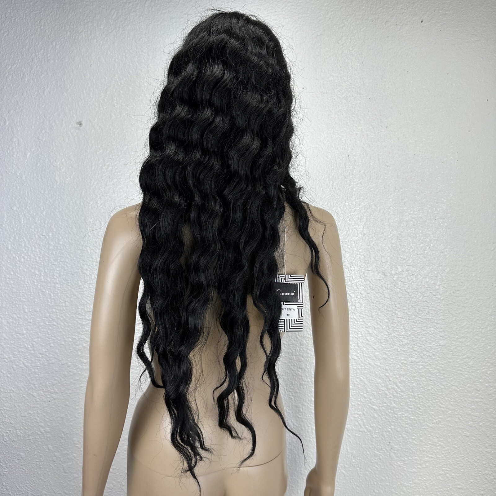 Joedir 26″ Big Curly Wavy Lace Front 1.5″x4.5″ Deep Parting HD Lace Wig 1B Black