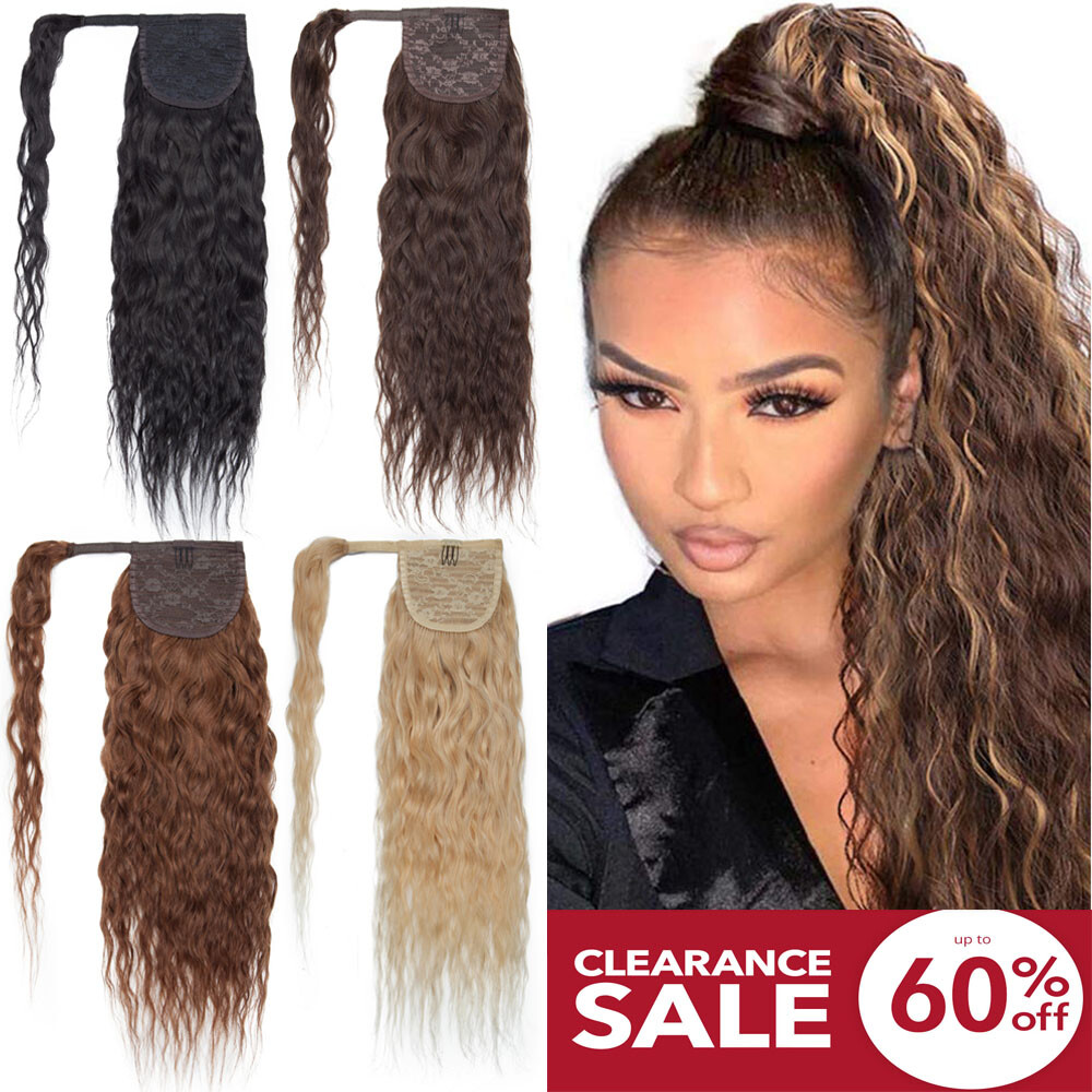 Thick 120g 100% Real Remy Human Hair Wrap Around Ponytail Extension With Clip in
