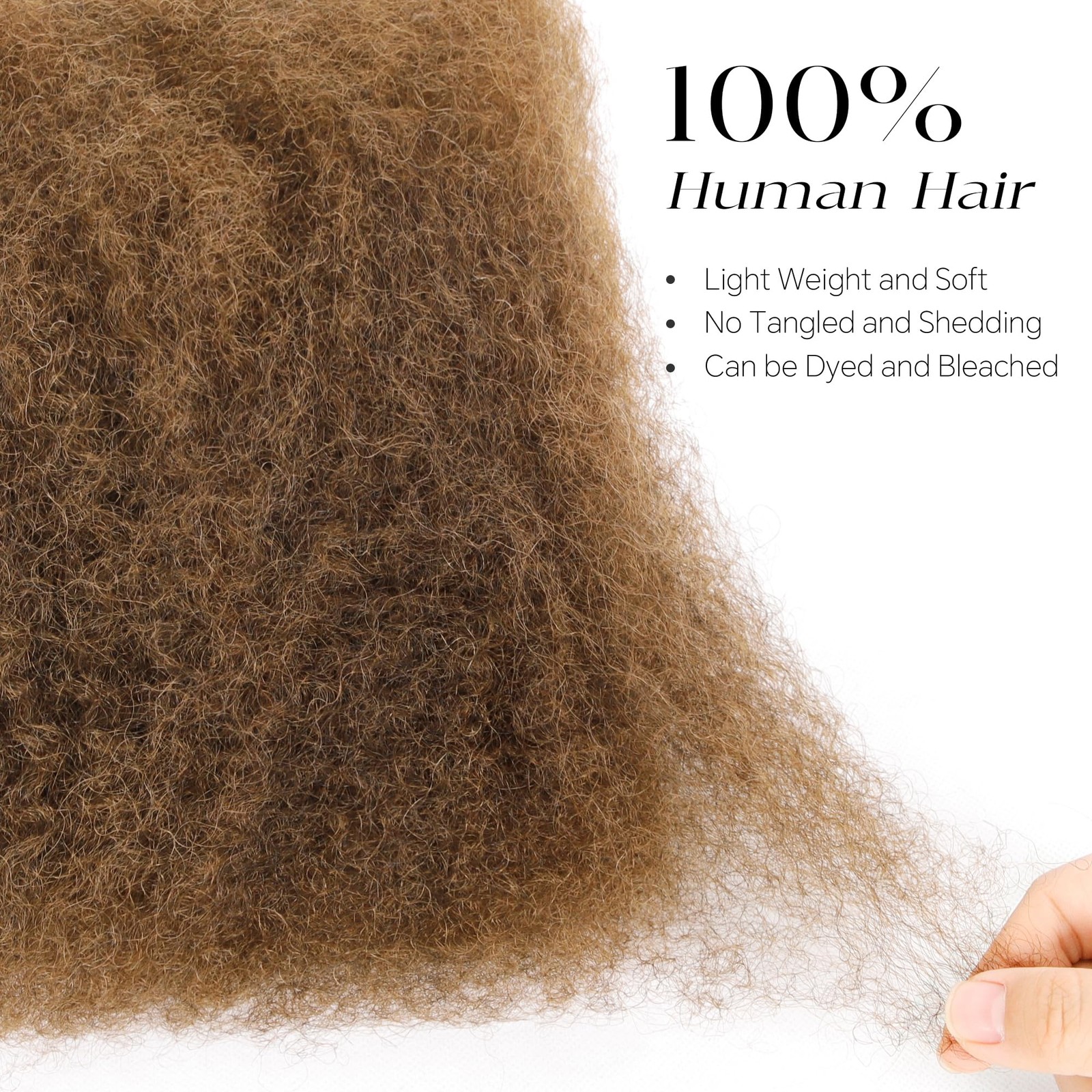 Bll Afro Kinkys Bulk Human Hair-100 Human Hair For Mini Twist Braiding