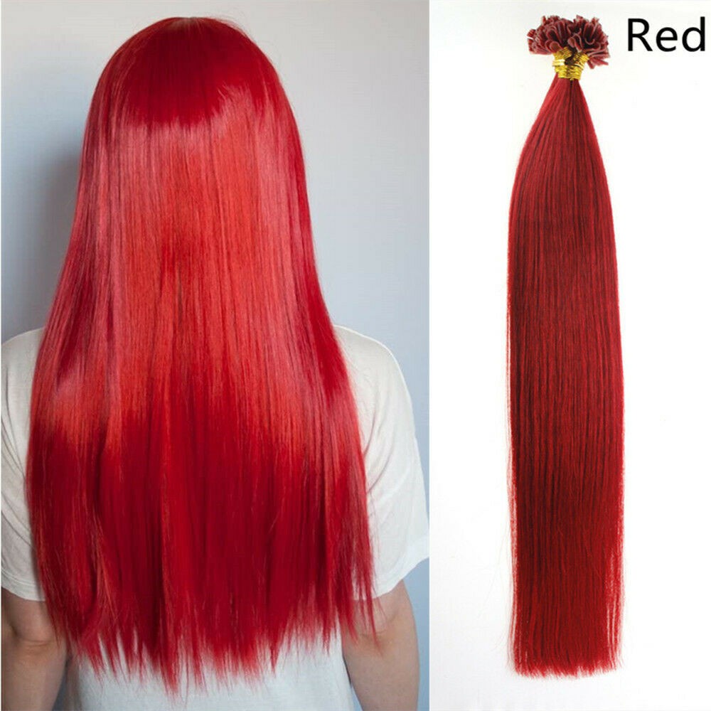 Keratin Nail U Tip Real Remy Human Hair Extensions Thick Pre Bonded Fusion Tip