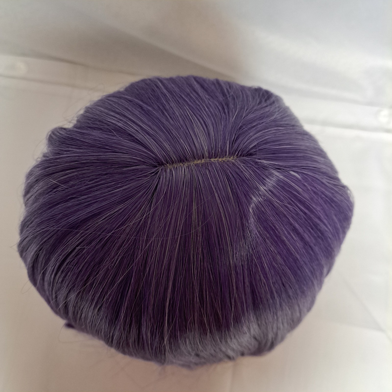 Wig Purple Violet sleek synthetic 12″ bob bangs Anime Cosplay New w/ cap FUN