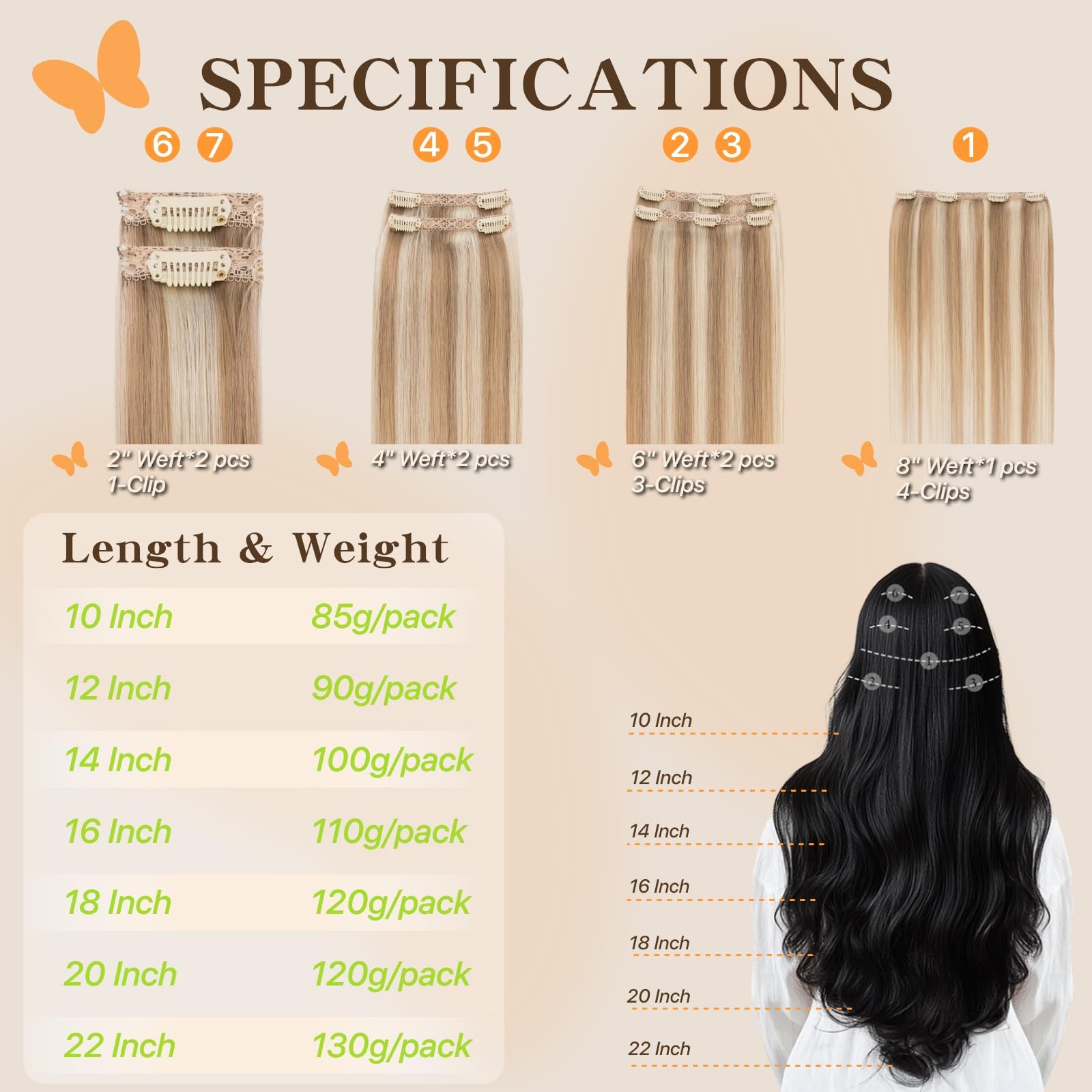 Tesshair Remy Hair Extensions Clip In Human Hair 18 Inch Clip In Extensions