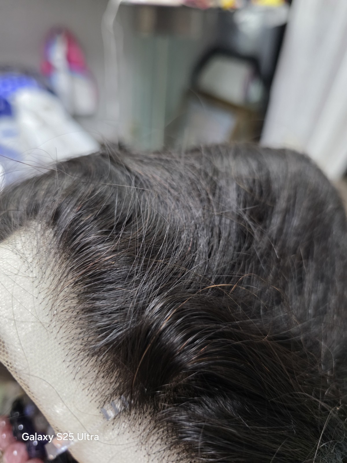 Mookuy Dark Brown Straight Lace Front Wig 21-30in Clip-In Free-Part Synthetic