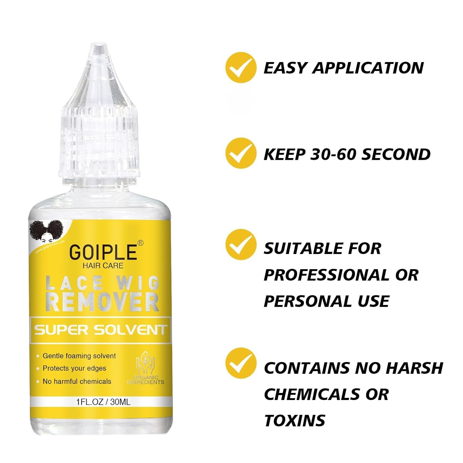 1.28oz Floral Scented Wig Glue: Easy Application Kit with Remover & Dual Brushes