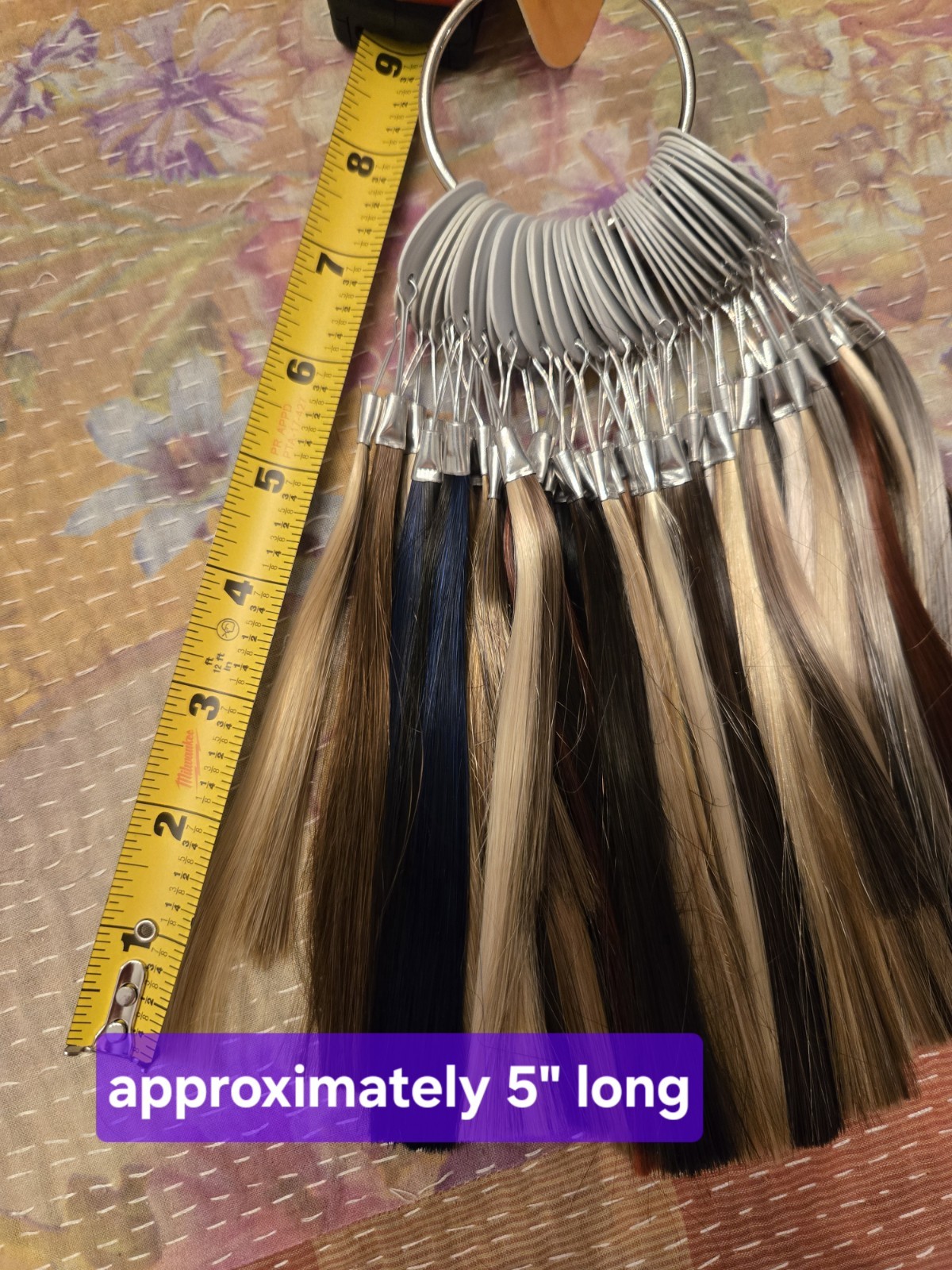 43 POP Hair Color Chart Samples on ring for Extensions Color Matches (Y.e)