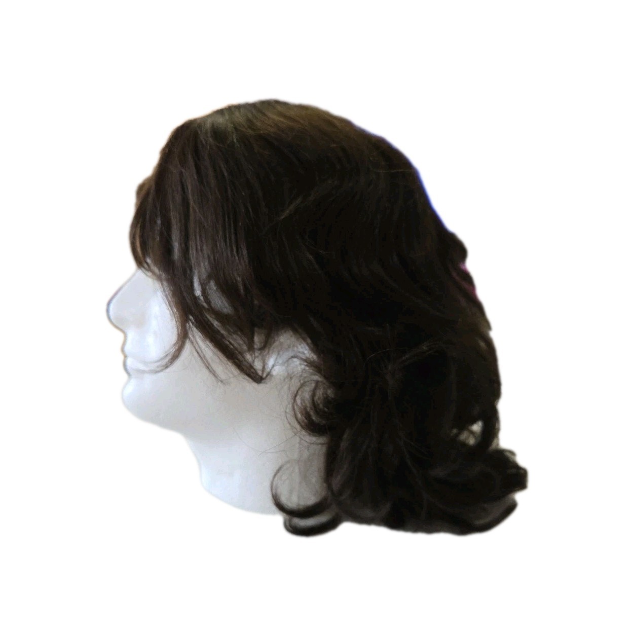 Elura Care Free Collection Synthetic Wig NOS Wavy Long 1980s Dark Brown