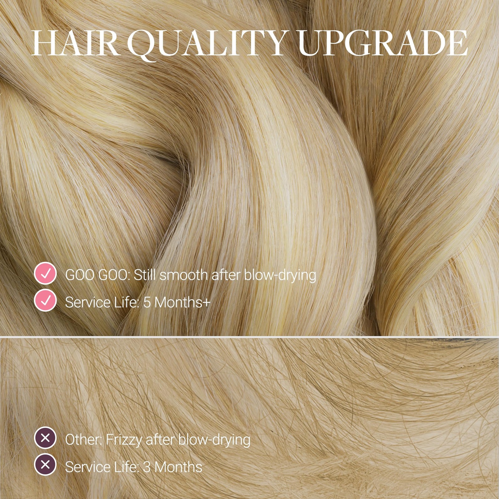Goo Goo Genius Clip In Hair Extensions 16Inch 140G 7Pcs Seamless Pu Clip In