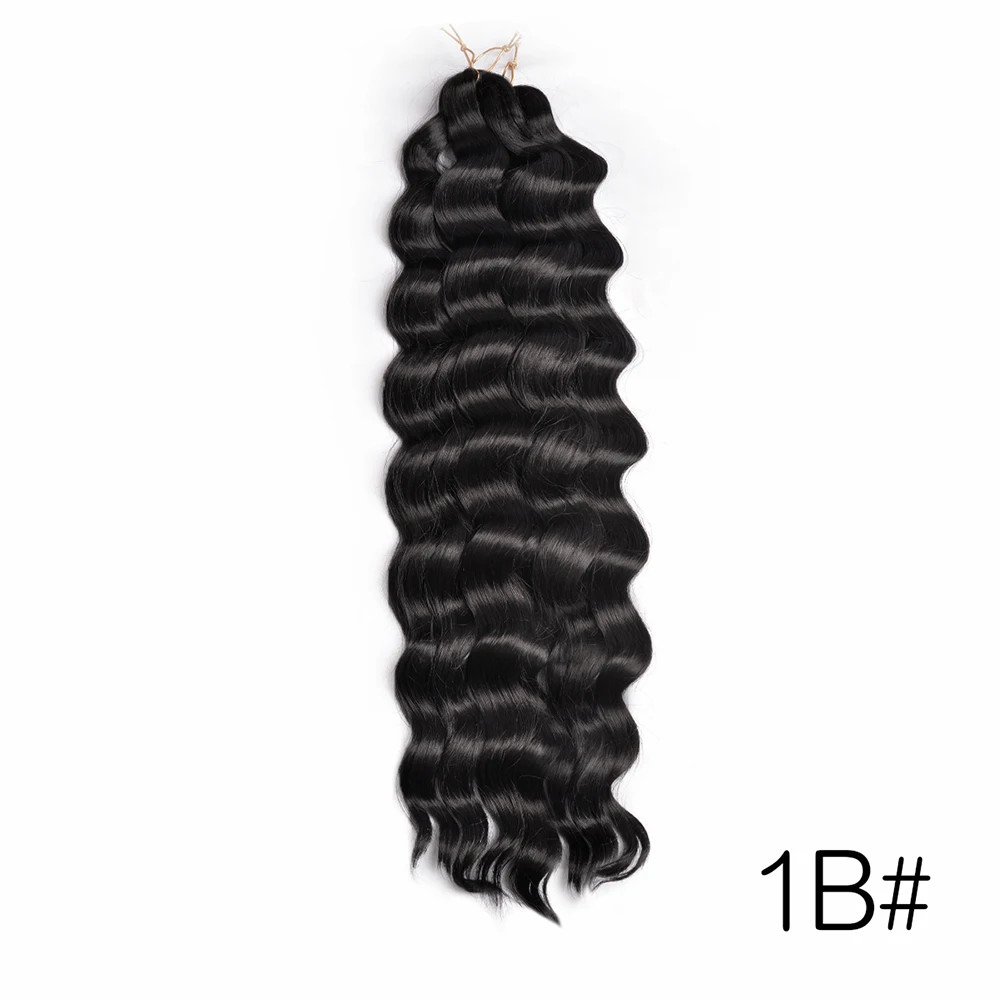 24 Inch Ombre Synthetic Anna Curl Water Wave Twist Crochet Hair Afro Loose Deep