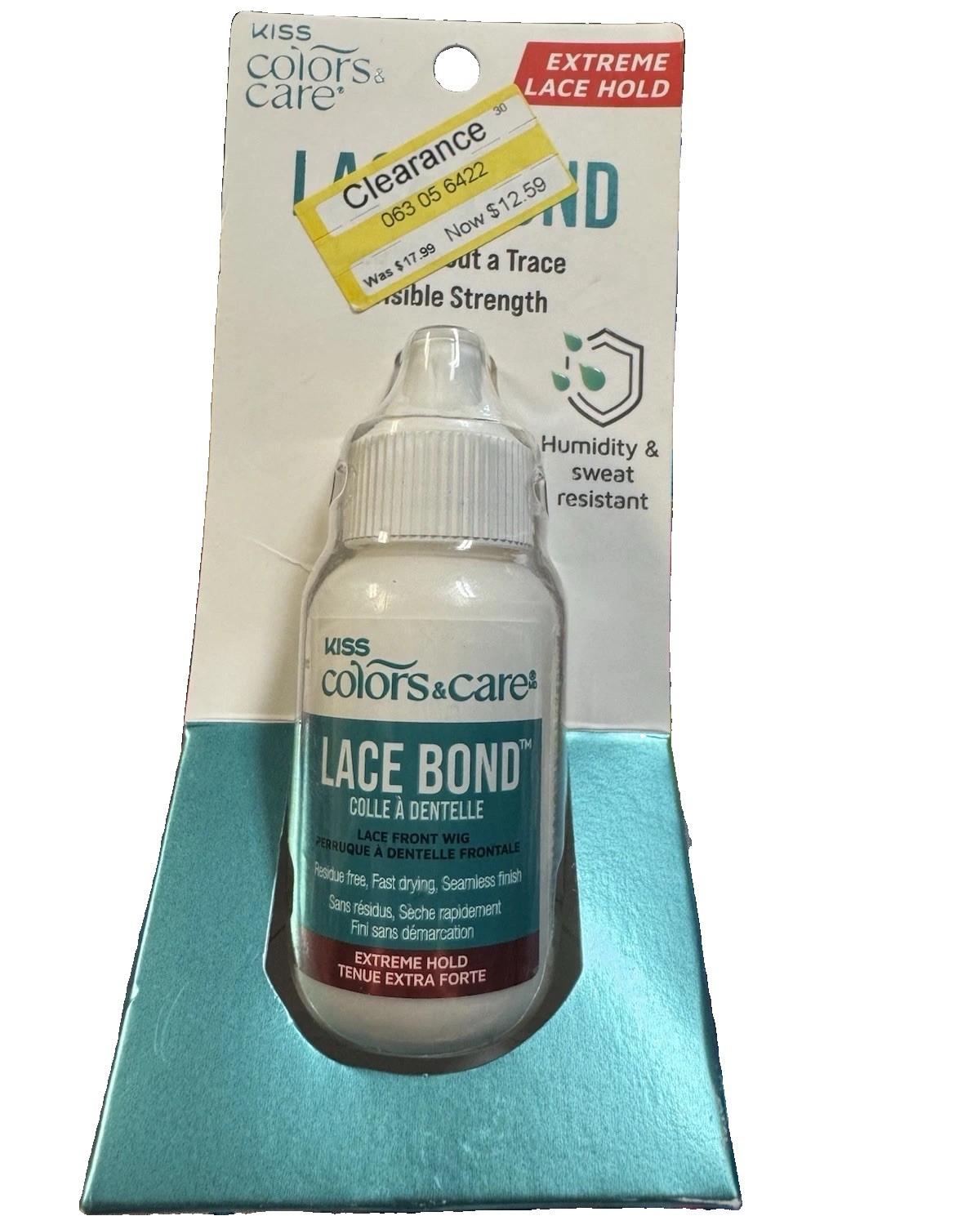 KISS Colors & Care Lace Bond Extreme Lace Hold Wig Glue, Sweat Resistant KCLB01