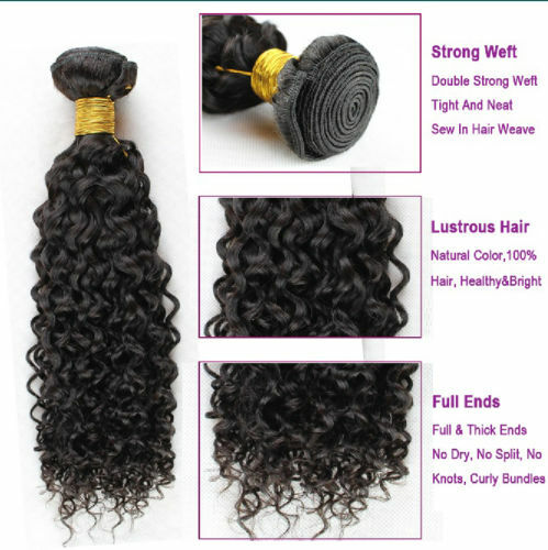 Remy Human Hair Jerry Curl Unprocessed Brazilian Virgin Natural color 1&3 Bundle