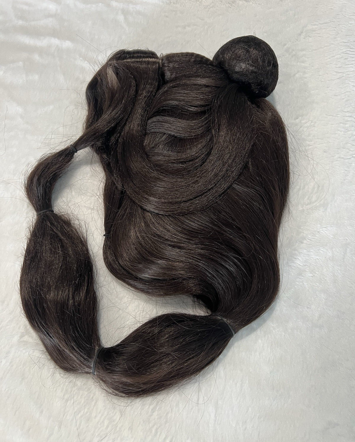 Dark Brown Straight Ponytail Wig, 21-30 in Length, Natural Theme