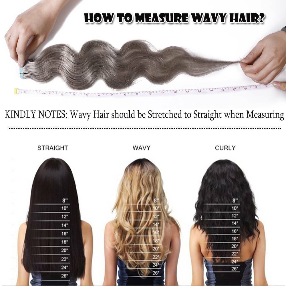 Tape In Balayage Skin Weft Remy Real Human Hair Extensions Full Head 200g WAVY