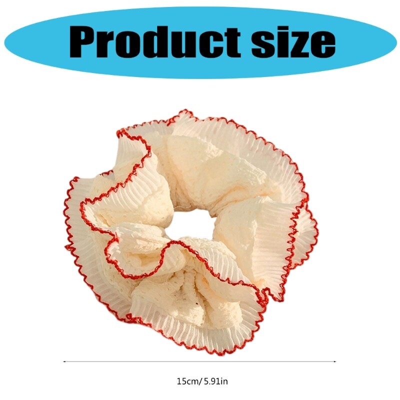 Elegant Hair Tie Double Layer Lace Scrunchy French Aesthetic Elastic Scrunchies