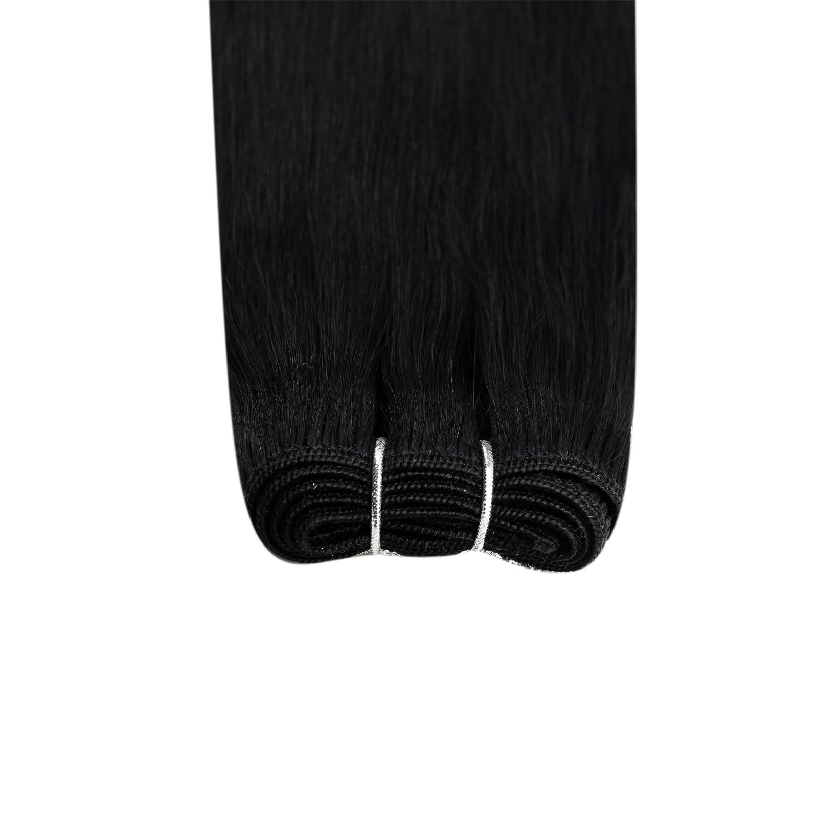 Sew in Hair Extensions Real Human Hair Black, Human Hair Weft Extensions Jet …