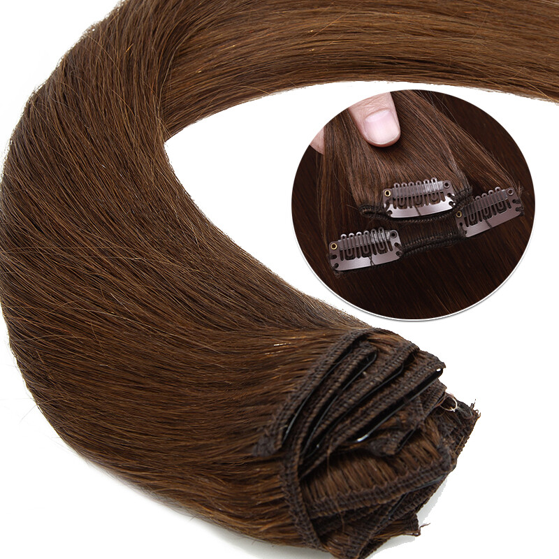 Soft Clip In hair Extensions Real 100% Remy Brazilian Human Hair Short Long 8PCS