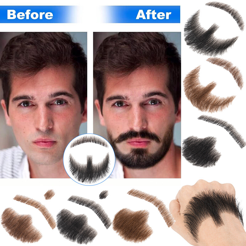 Mens Toupee Thin Skin PU/MONO Real Remy Human Hair Piece Toupee Replacement Wig
