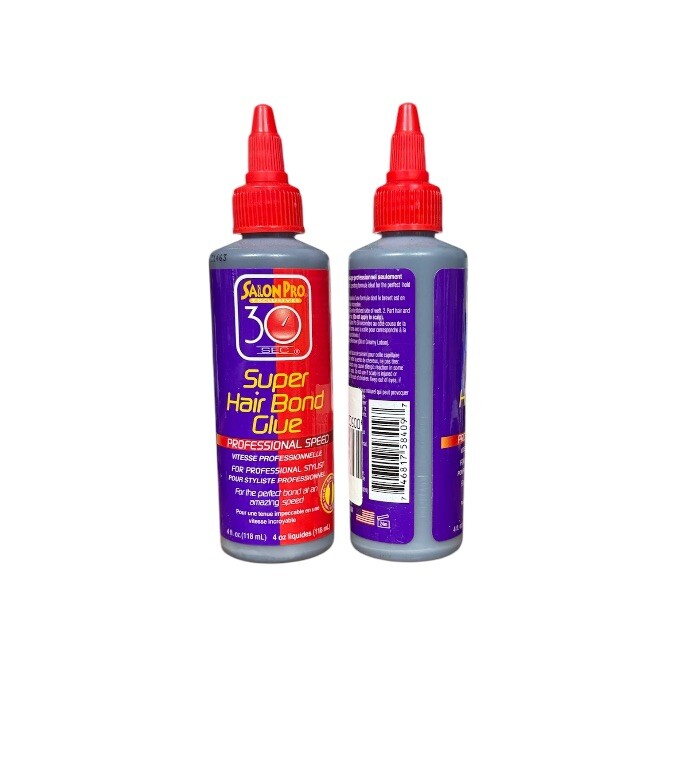 NUMBER 1 – SALON PRO 30 SEC. SUPER HAIR BOND GLUE PROFESSIONAL SPEED 4OZ (2 Pk