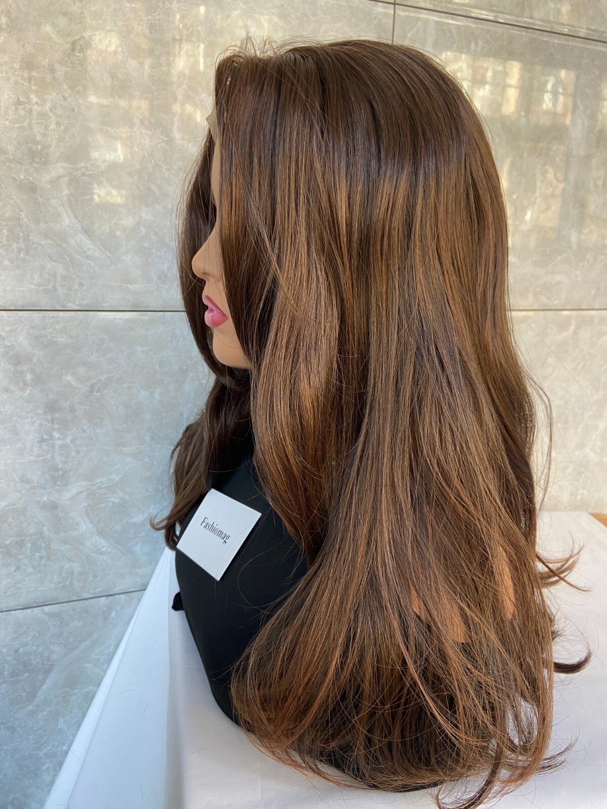 Long Straight Lace Front 100% Human Hair Blend Heat Ok Wigs Women Super Natural