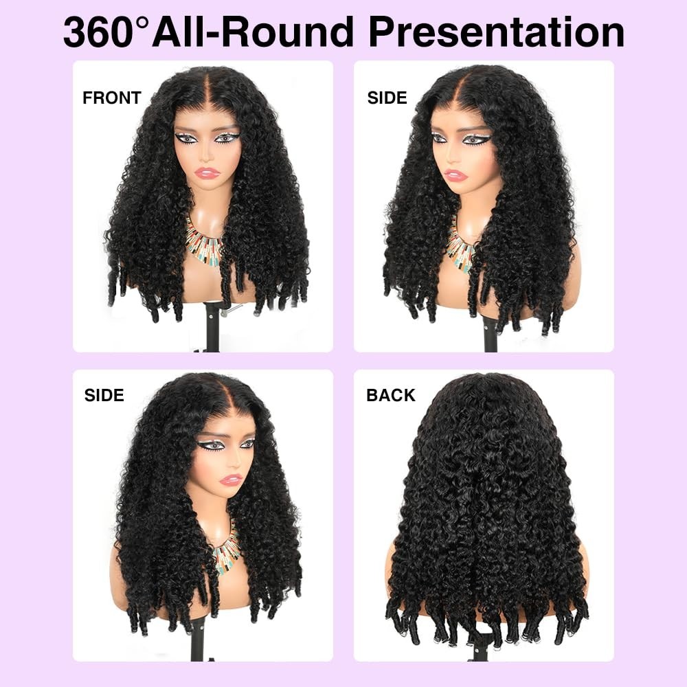 7×6 Curly Glueless Wig Human Hair, Pre-Plucked, 250% Density, HD Lace, 16in