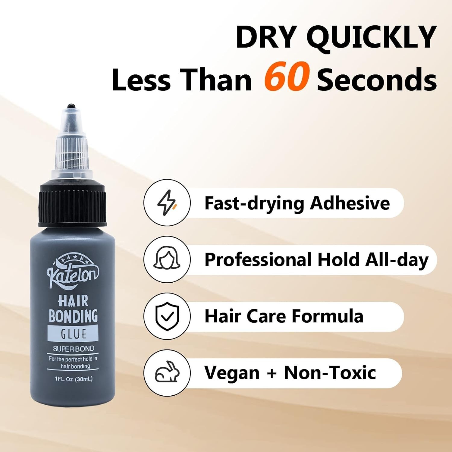 Multi-Purpose Hair Bonding Glue 1oz – Precision Nozzle for Easy Application