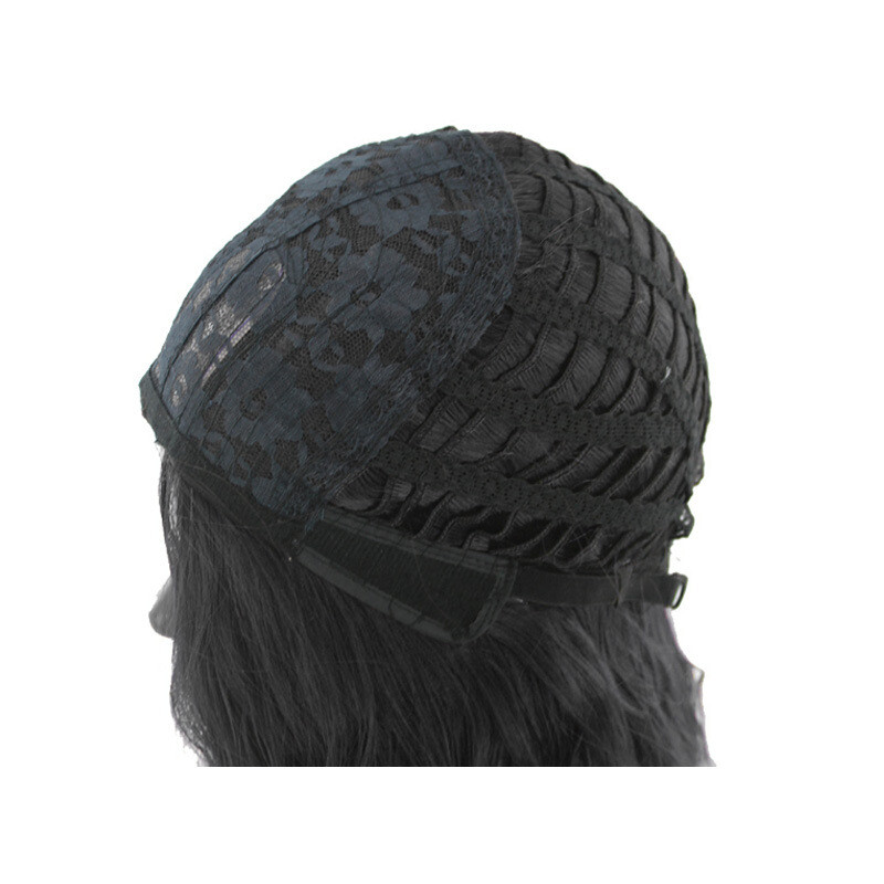 Fashion Middle Part Long Curly Hairpieces Gradient Gray Cosplay Synthetic Hair