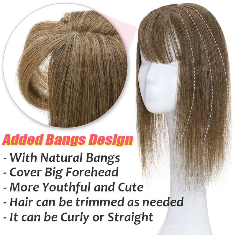 Russian Human Hair Mono Silk Women Topper REMY Hairpiece Toupee Wigs FULL 130%