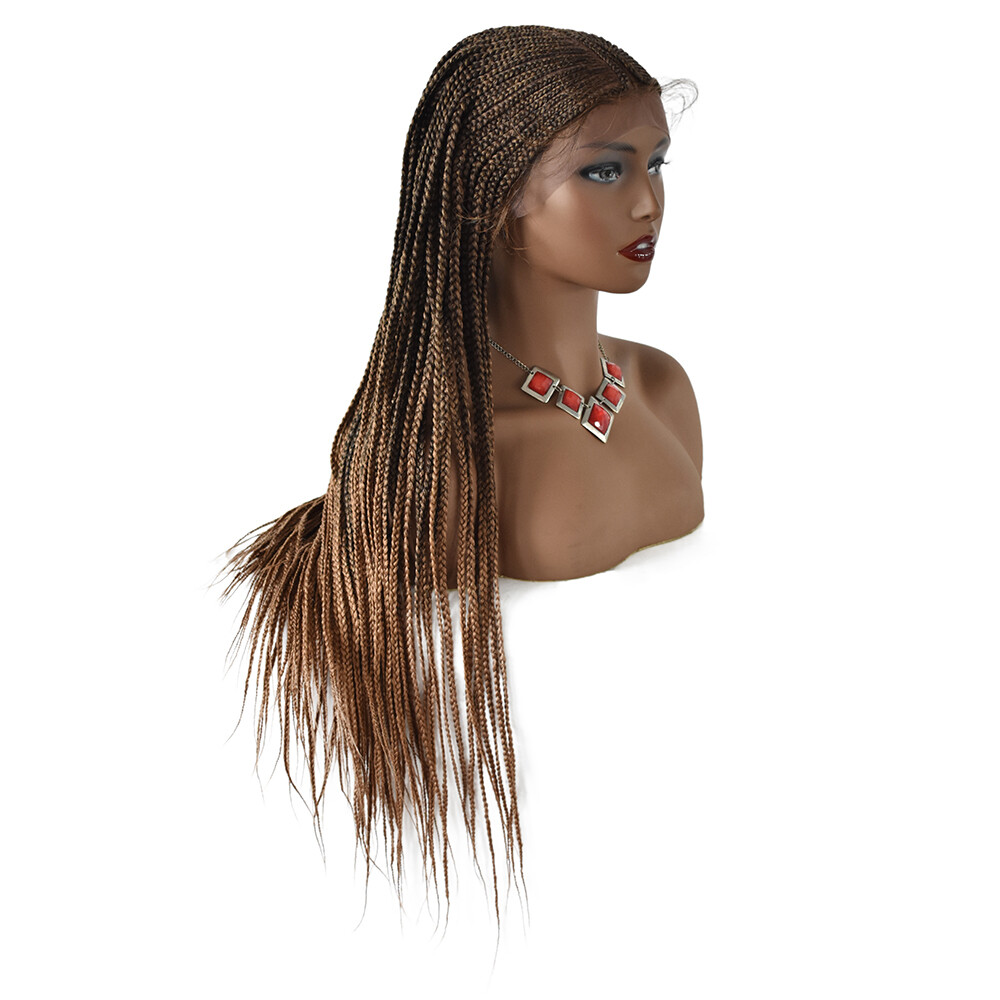 Micro Box Braids Women Wigs Baby Hair Swiss Lace Front Lightweight 30″ Long Hair