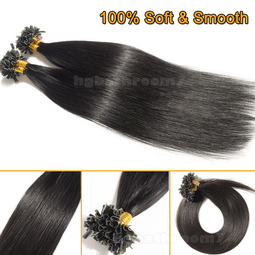 Balayage Keratin Nail U Tip Remy Human Hair Extensions Pre Bonded Fusion 1G L005