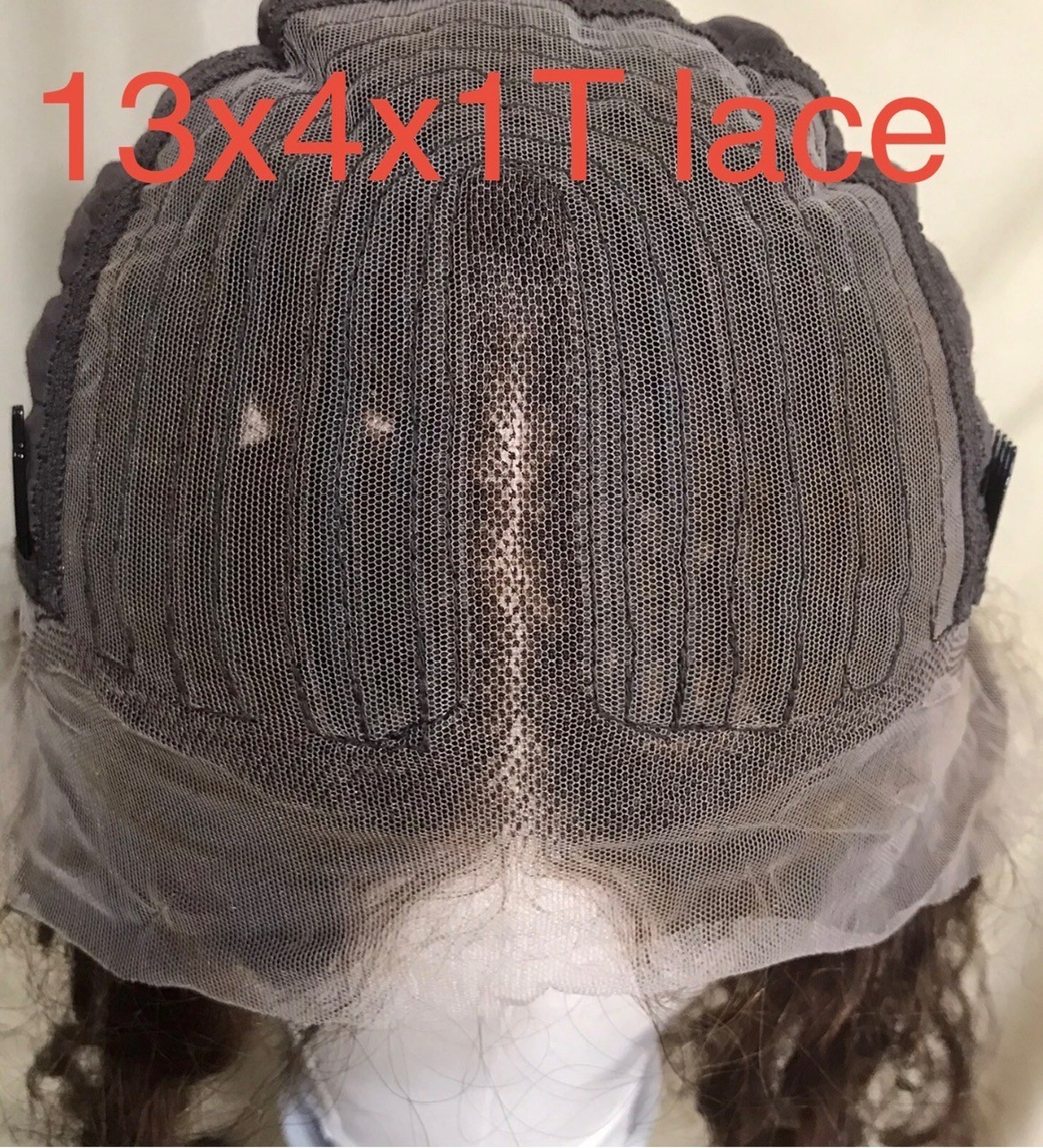 4×4 Lace Closure Human Hair Wig Curly Black Brazilian Remy Pre-plucked