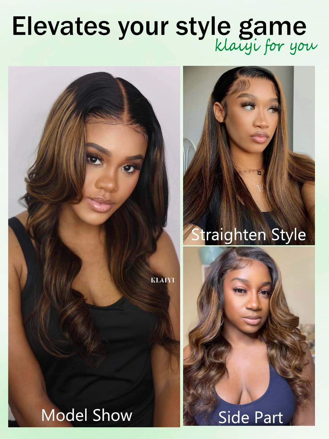 Glueless Ombre Brown Body Wave Lace Front Wig – 18″ Pre Plucked Human Hair, Read